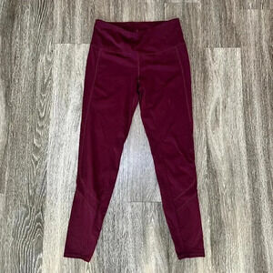 Womens Tangerine Red Leggings - M